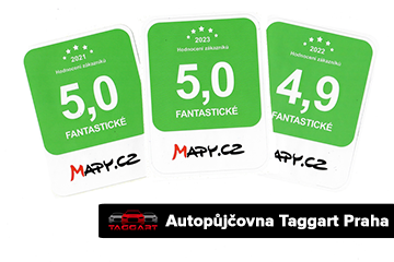 Autopůjčovna Taggart Praha třetí rok v řadě obhajuje fantastické hodnocení!