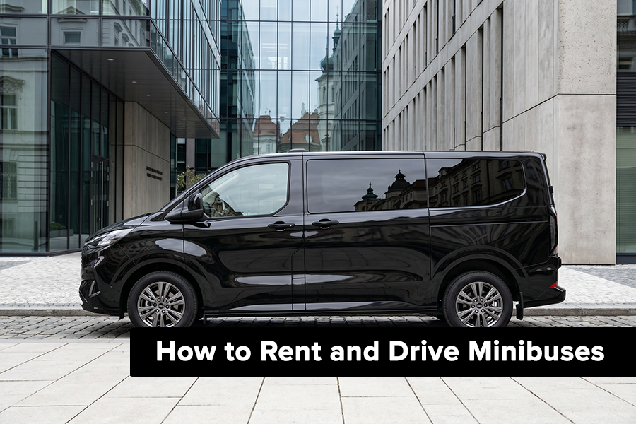 7+1 passenger minibus for rent in Prague How to rent and drive minibuses