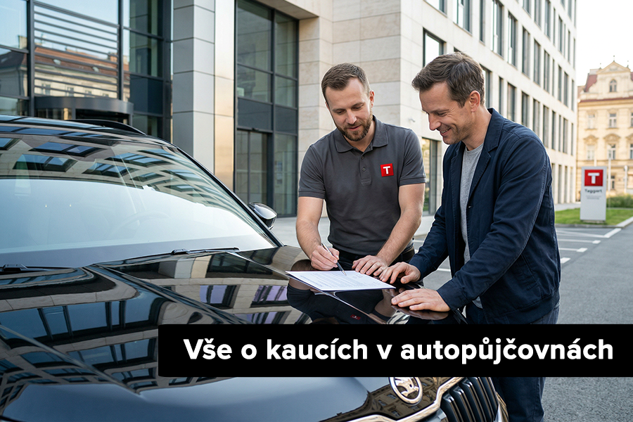 Bezpečná blokace kauce kartou v pražské autopůjčovně Taggart. 