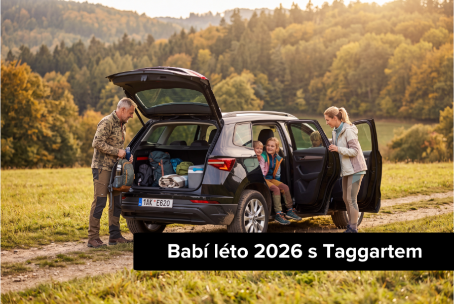 Výlet autem během babího léta s Taggartem Auto na babí léto (900 x 603 px)