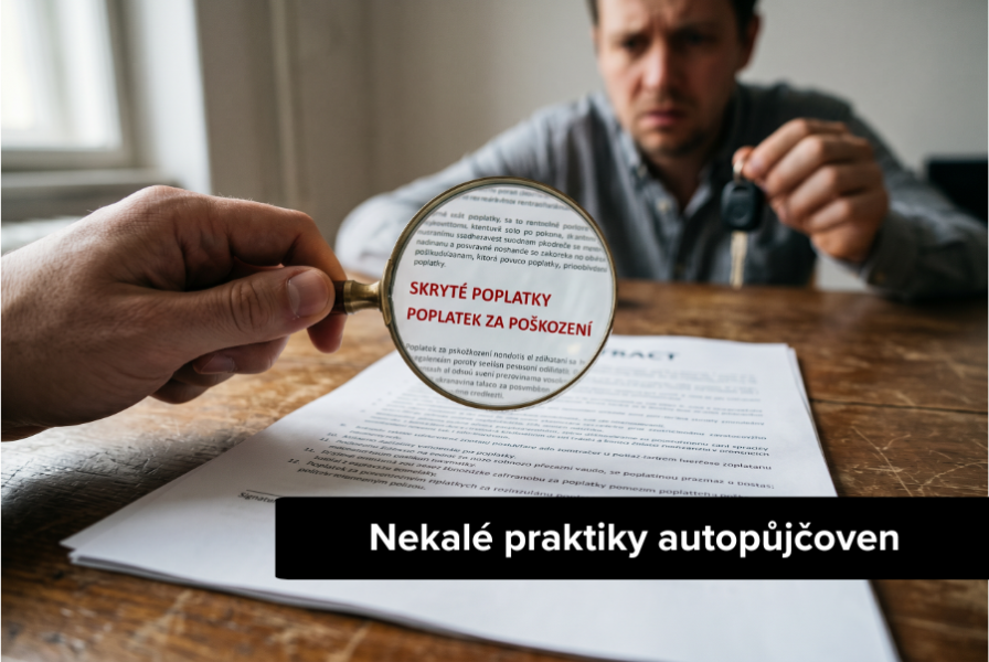 Nekalé praktiky autopůjčoven Lupa zaostřená na smlouvu se slovy "skryté poplatky" a "poplatek za poškození"